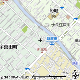 東京都江戸川区宇喜田町1408周辺の地図