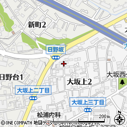 東京都日野市大坂上2丁目16周辺の地図