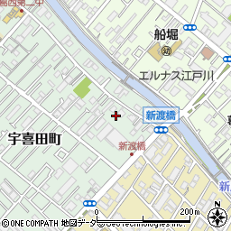 東京都江戸川区宇喜田町1409周辺の地図