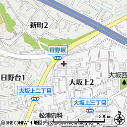 東京都日野市大坂上2丁目16-8周辺の地図