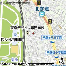 プレジュール原宿周辺の地図