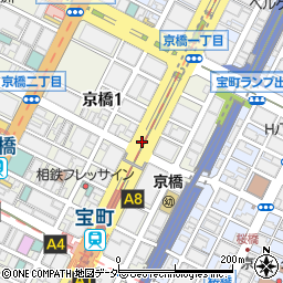 【12/27～1/3 年末年始用】東京都宝町駐車場周辺の地図
