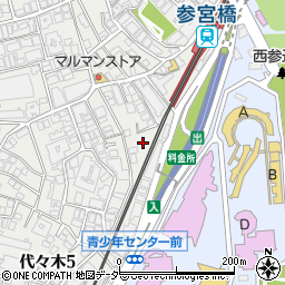 東京都渋谷区代々木5丁目56周辺の地図