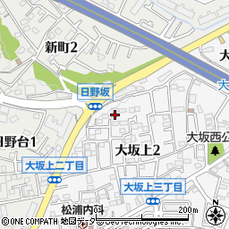 東京都日野市大坂上2丁目16-6周辺の地図