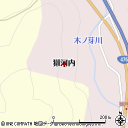 福井県敦賀市獺河内周辺の地図