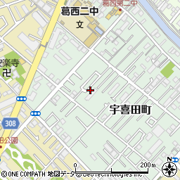 東京都江戸川区宇喜田町1338周辺の地図