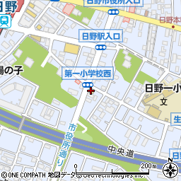 ローソンストア１００日野本町店周辺の地図