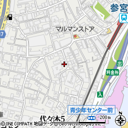 東京都渋谷区代々木5丁目23-13周辺の地図