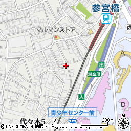 東京都渋谷区代々木5丁目51-3周辺の地図