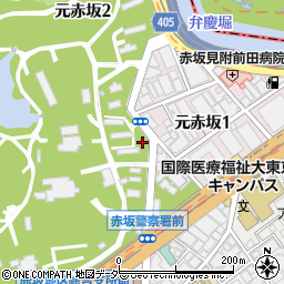 東京都港区元赤坂周辺の地図