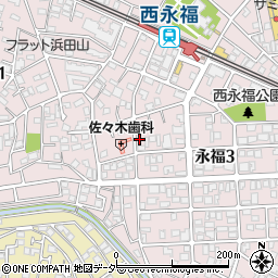東京都杉並区永福3丁目30-8周辺の地図