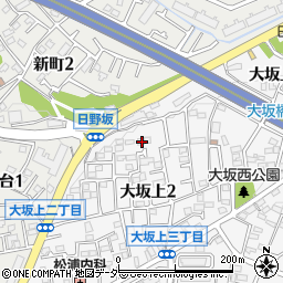 東京都日野市大坂上2丁目19-8周辺の地図