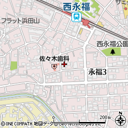 東京都杉並区永福3丁目30-7周辺の地図