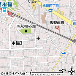 東京都杉並区永福3丁目41-7周辺の地図
