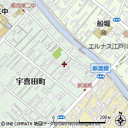 東京都江戸川区宇喜田町1421周辺の地図