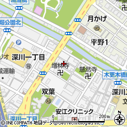 東京都江東区深川2丁目20周辺の地図