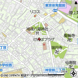 将棋会館周辺の地図