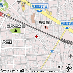 東京都杉並区永福3丁目41-1周辺の地図
