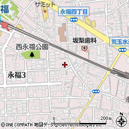 東京都杉並区永福3丁目41-2周辺の地図