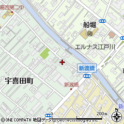 東京都江戸川区宇喜田町1416周辺の地図