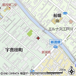 東京都江戸川区宇喜田町1417周辺の地図