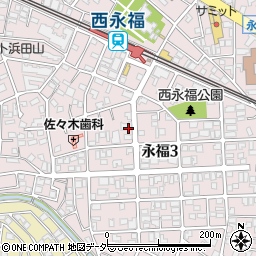 東京都杉並区永福3丁目30-20周辺の地図