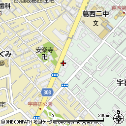 東京都江戸川区宇喜田町1224周辺の地図