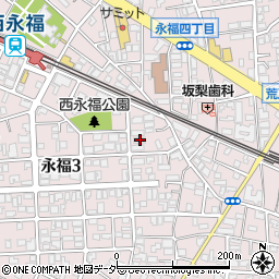 東京都杉並区永福3丁目41-8周辺の地図