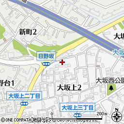 東京都日野市大坂上2丁目16-24周辺の地図