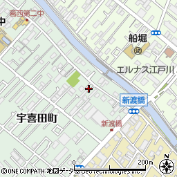 東京都江戸川区宇喜田町1422周辺の地図