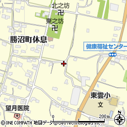 山梨県甲州市勝沼町休息1497周辺の地図