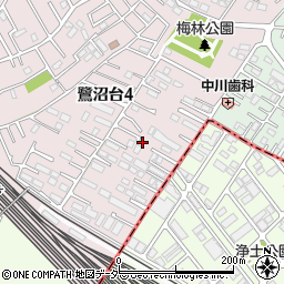 千葉県習志野市鷺沼台4丁目8-2周辺の地図