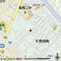 東京都江戸川区宇喜田町1354周辺の地図