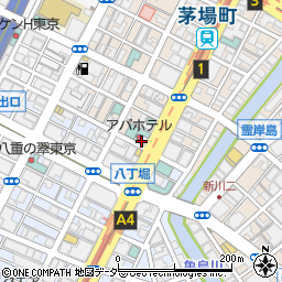 はなまるうどん八丁堀店周辺の地図