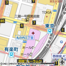 東京国際フォーラム　ホールＡ周辺の地図