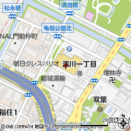 東京都江東区深川1丁目6周辺の地図