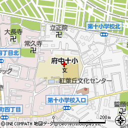 府中市立府中第十小学校周辺の地図