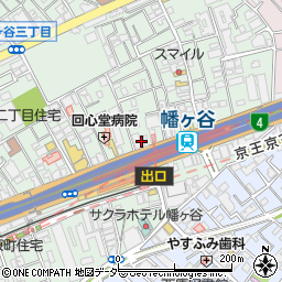 ファミリーマート幡ヶ谷駅北口店周辺の地図