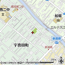 東京都江戸川区宇喜田町1428周辺の地図