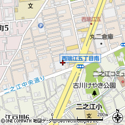 コモディイイダ西瑞江環七店周辺の地図