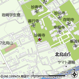 妙善寺周辺の地図