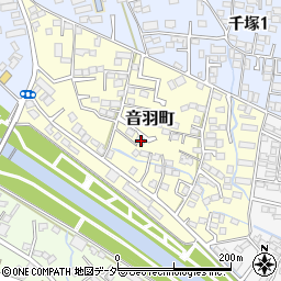 山梨県甲府市音羽町3-5周辺の地図