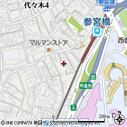 東京都渋谷区代々木5丁目55-7周辺の地図