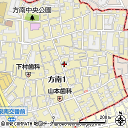 タイムズ方南第７駐車場周辺の地図