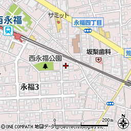 東京都杉並区永福3丁目41-10周辺の地図