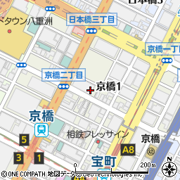 東京都中央区京橋1丁目6周辺の地図