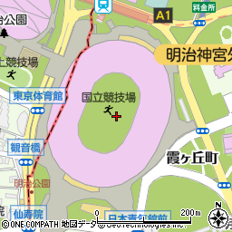 東京都新宿区霞ヶ丘町10周辺の地図