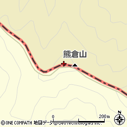 熊倉山周辺の地図