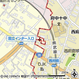 東京都国立市谷保4298周辺の地図
