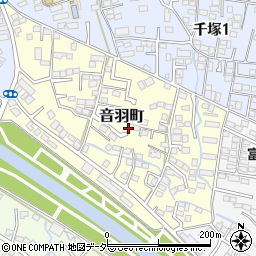 山梨県甲府市音羽町3周辺の地図